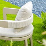 Outdoor Dining Chair with Curved Back for Garden