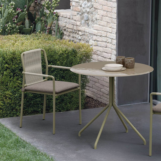 Modern Outdoor Dining Chair with Metal Frame
