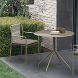 Modern Outdoor Dining Chair with Metal Frame