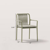 Modern Outdoor Dining Chair with Metal Frame