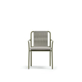 Modern Outdoor Dining Chair with Metal Frame
