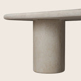Modern Outdoor Dining Table with Double Pedestal Base
