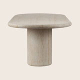Modern Outdoor Dining Table with Double Pedestal Base