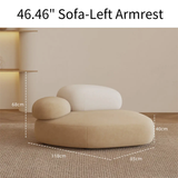 Pebble Shaped Fabric Sofa Set with Coffee Table