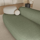 Pebble Shaped Fabric Sofa Set Deep Seat Couches