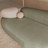 Pebble Shaped Fabric Sofa Set Deep Seat Couches