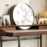 Modern Minimalist Vanity Table with Round Mirror