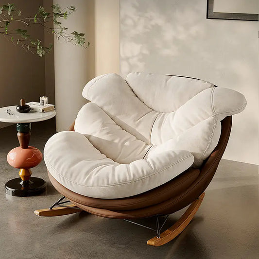 Rocking Chair Lounge Chair with Plush Cushion