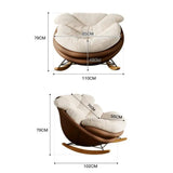 Rocking Chair Lounge Chair with Plush Cushion