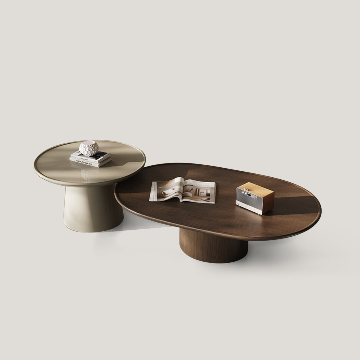 Modern Dual Coffee Table Set