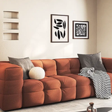 Upholstered Loveseat Sofa Modern Deep Seat Couch