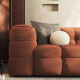 Upholstered Loveseat Sofa Modern Deep Seat Couch