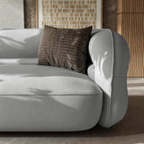 Deep Seat Minimalist Curved Sofa Sectional Couch