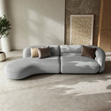 Deep Seat Minimalist Curved Sofa Sectional Couch