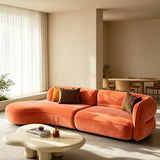 Deep Seat Minimalist Curved Sofa Sectional Couch