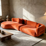 Deep Seat Minimalist Curved Sofa Sectional Couch