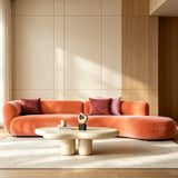Deep Seat Minimalist Curved Sofa Sectional Couch