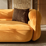 Deep Seat Minimalist Curved Sofa Sectional Couch