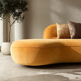 Deep Seat Minimalist Curved Sofa Sectional Couch