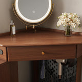 Small Corner Makeup Vanity Cupboard Dressing Table