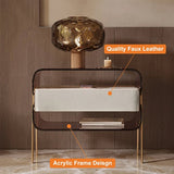 Light Luxury Nightstand Italian INS Storage Bedside Table