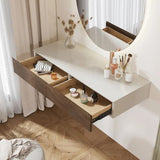 Modern Floating Makeup Vanity with 2 Drawers