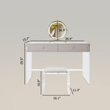 Transparent Acrylic Makeup Vanity Table Set