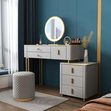 Makeup Vanity Table with 6 Solid Wood Drawers