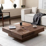 Modern Square Walnut Coffee Table