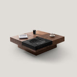 Modern Square Walnut Coffee Table