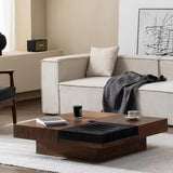 Modern Square Walnut Coffee Table