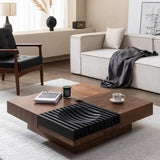 Modern Square Walnut Coffee Table