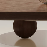 Modern Wood Oval Coffee Table for Livingroom