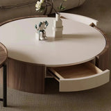 Modern Style Round Coffee Table with Storage