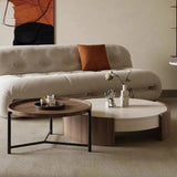 Modern Style Round Coffee Table with Storage