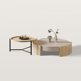 Modern Style Round Coffee Table with Storage