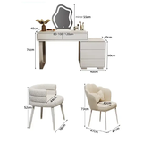 White Makeup Vanity with Cushioned Stool