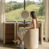 Modern Makeup Vanity Set with Light Dressing Table with Jewelry Storage Cabinet