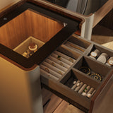 Modern Makeup Vanity Set with Light Dressing Table with Jewelry Storage Cabinet