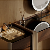 Modern Makeup Vanity Set with Light Dressing Table with Jewelry Storage Cabinet