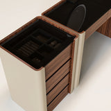 Modern Makeup Vanity Set with Light Dressing Table with Jewelry Storage Cabinet