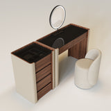 Modern Makeup Vanity Set with Light Dressing Table with Jewelry Storage Cabinet