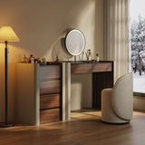 Modern Makeup Vanity Set with Light Dressing Table with Jewelry Storage Cabinet