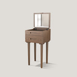 Modern Makeup Vanity Table with Flip-Top Mirror and Stool