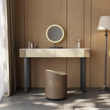 Modern Makeup Vanity with Marble Countertop and Lighted Mirror