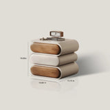 Modern Minimalist Nightstand with 3 Wooden Drawers