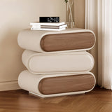 Modern Minimalist Nightstand with 3 Wooden Drawers