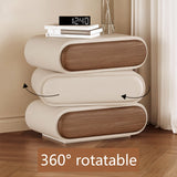 Modern Minimalist Nightstand with 3 Wooden Drawers