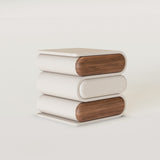 Modern Minimalist Nightstand with 3 Wooden Drawers
