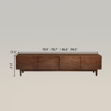 Mid-Century Modern TV Stand Wavy Design Media Console